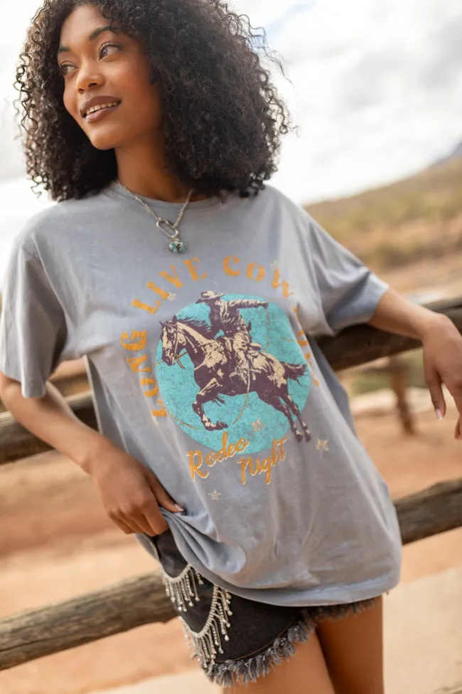 Zutter Long Live Cowboys Grey Graphic Tee FINAL SALE sold by Pink Lily product image thumbnail 5