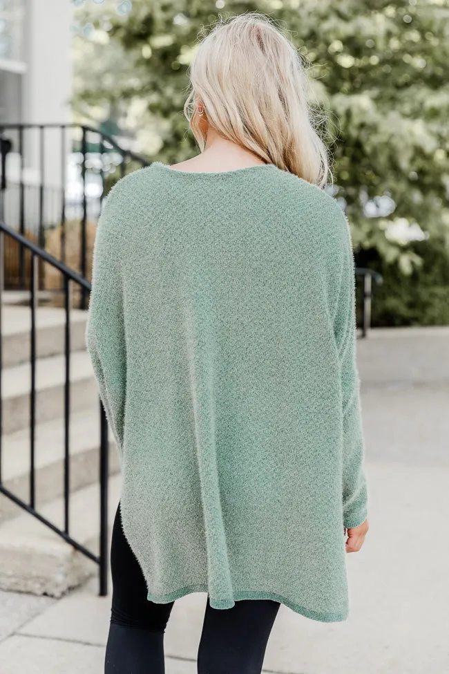 Thinking Of You Olive Fuzzy Henley Blouse sold by Pink Lily product image thumbnail 3