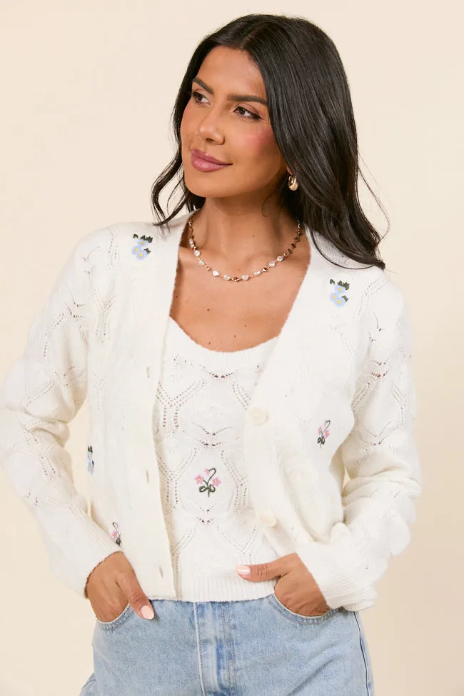 Kaitlyn Flower Embroidered Cardigan sold by Pink Lily product image thumbnail 3