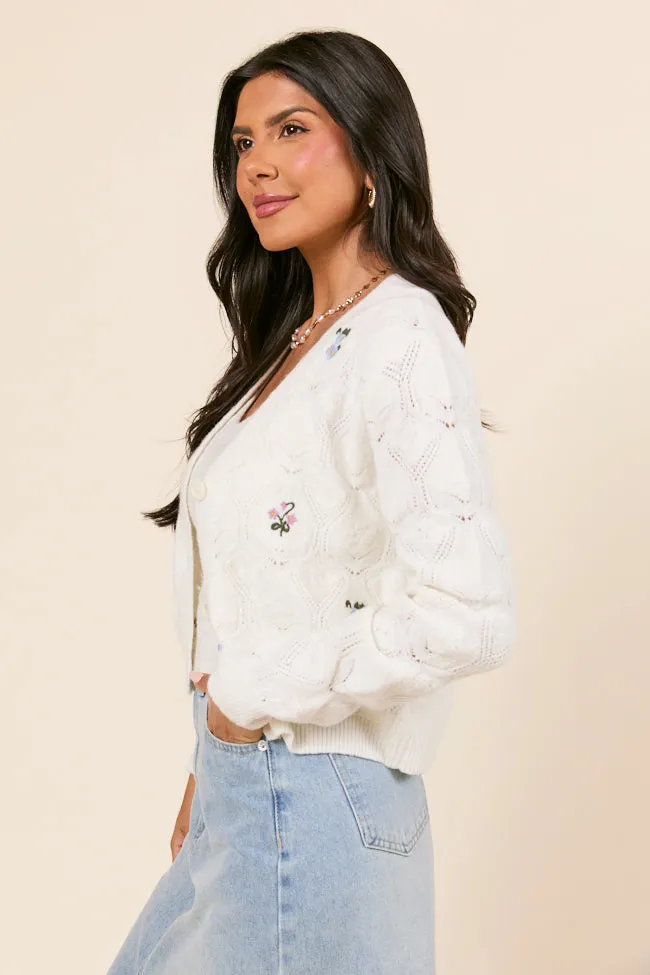 Kaitlyn Flower Embroidered Cardigan sold by Pink Lily product image thumbnail 4