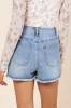 Stacy Light Wash Tie Denim Skort sold by Pink Lily