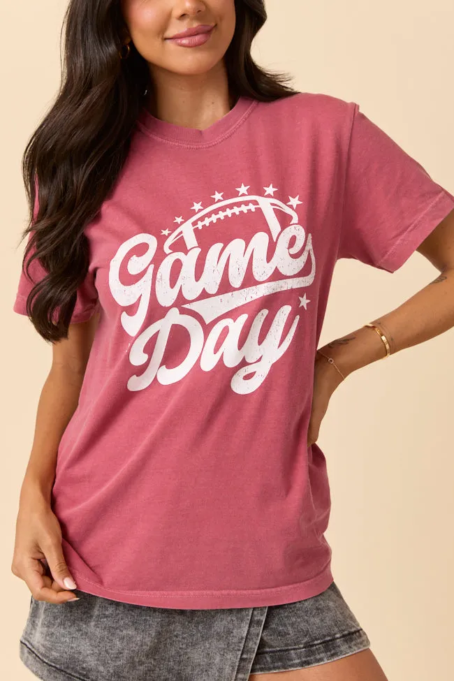 Game Day Script Crimson Graphic Tee sold by Pink Lily product image thumbnail 2