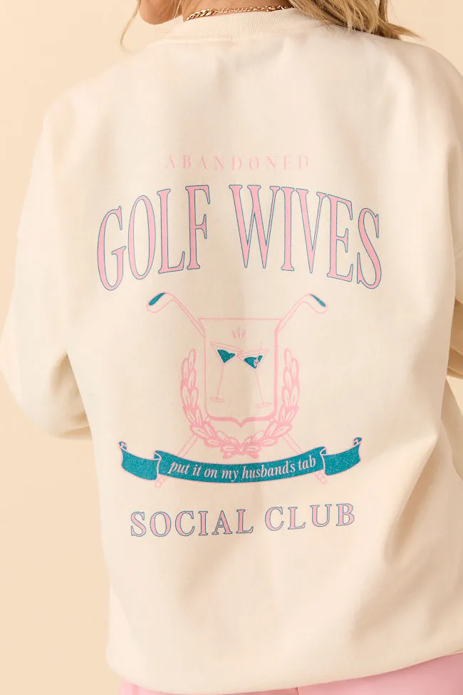 Abandoned Golf Wives Social Club Cream Graphic Sweatshirt sold by Pink Lily product image thumbnail 3