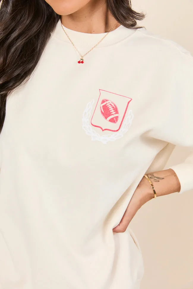 Meet Me At The Tailgate Cream Graphic Sweatshirt sold by Pink Lily product image thumbnail 2