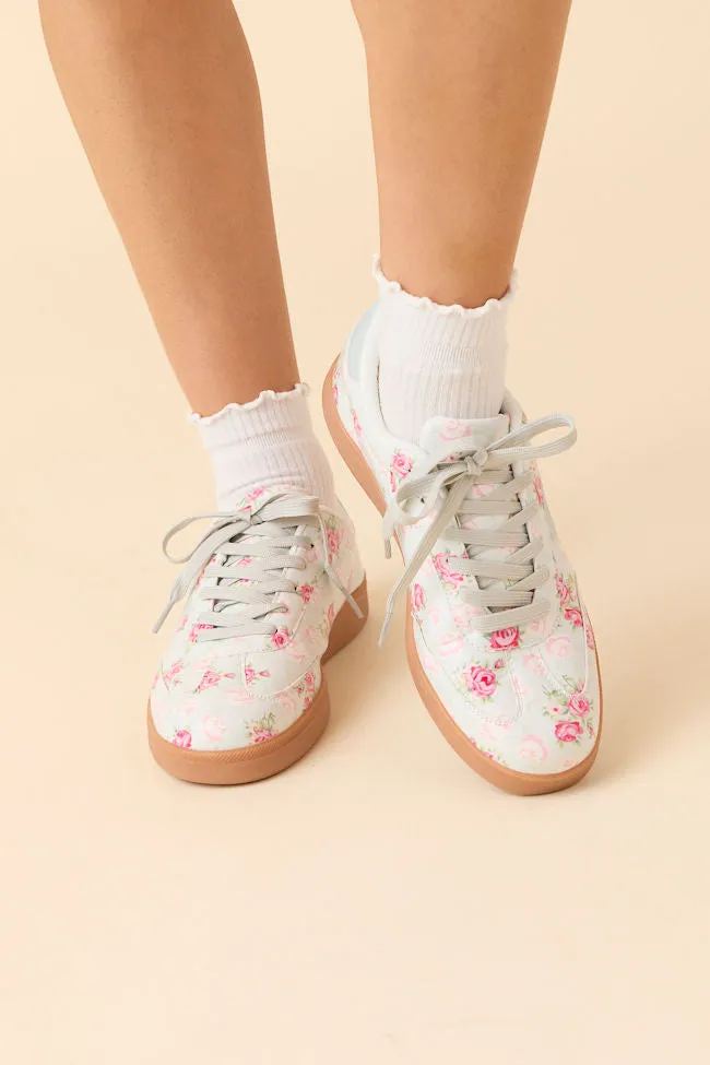 Tiffany White Floral Sneakers sold by Pink Lily product image thumbnail 4