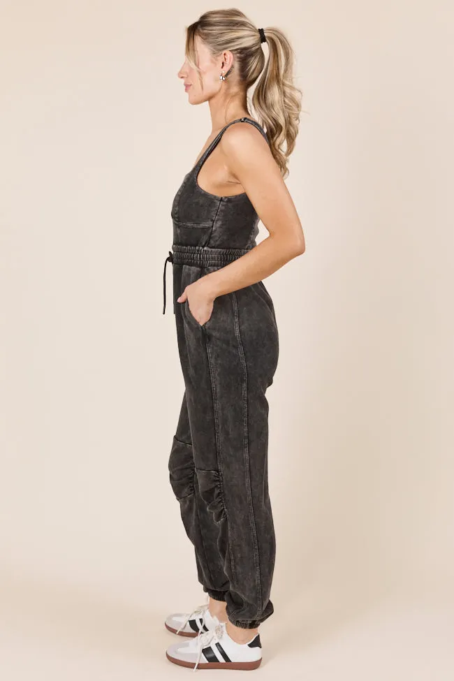 Tayler Acid Wash Black Jumpsuit FINAL SALE sold by Pink Lily product image thumbnail 4