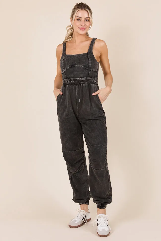 Tayler Acid Wash Black Jumpsuit FINAL SALE sold by Pink Lily