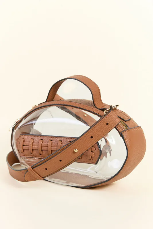 PRE-ORDER Kelce Brown Football Clear Bag sold by Pink Lily