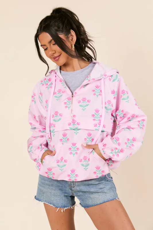 Delilah Pink Block Floral Pullover sold by Pink Lily