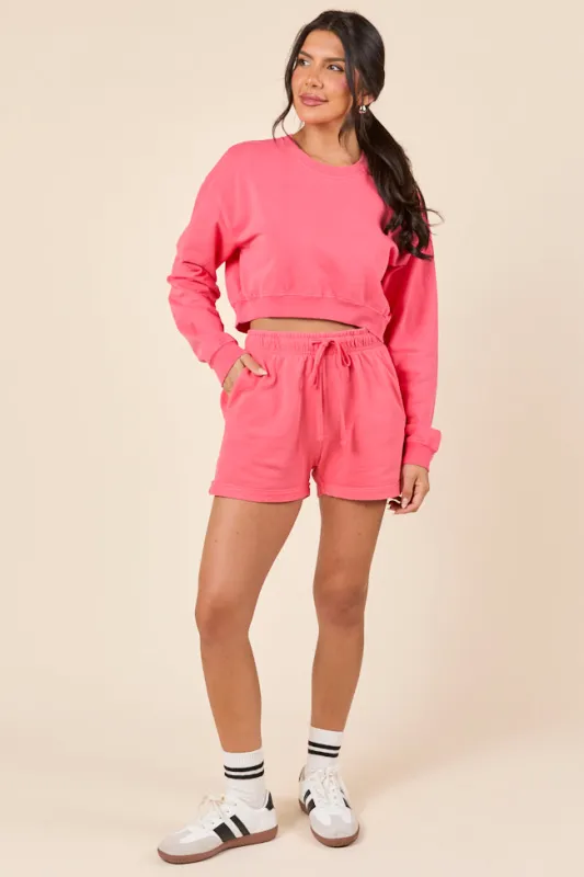 Mandy Coral Lounge Shorts FINAL SALE sold by Pink Lily