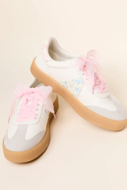 Axel Multi Floral Sneakers sold by Pink Lily