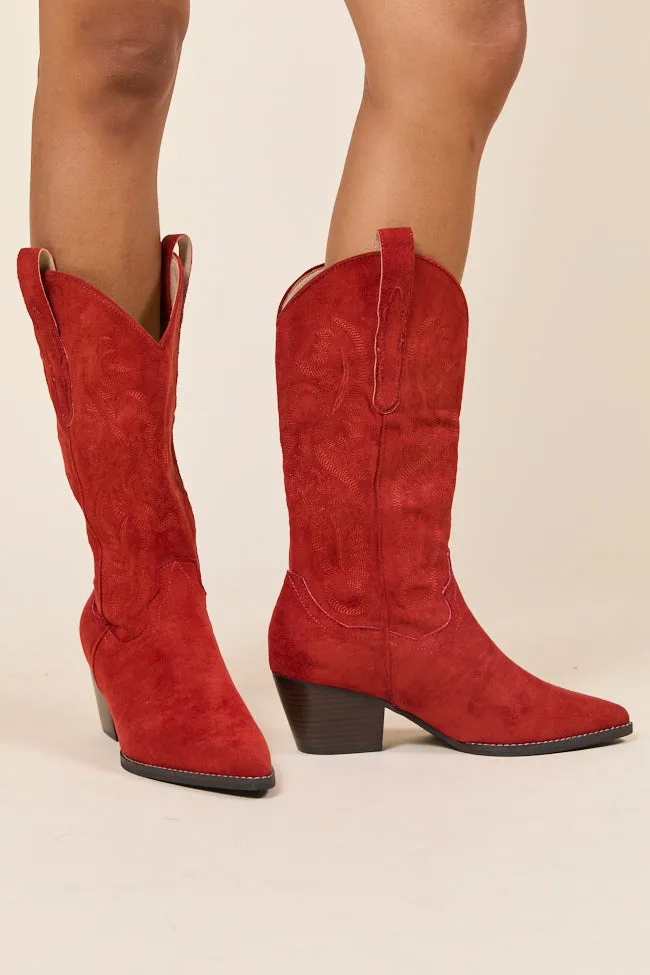 Patsy Red Cowboy Boots sold by Pink Lily