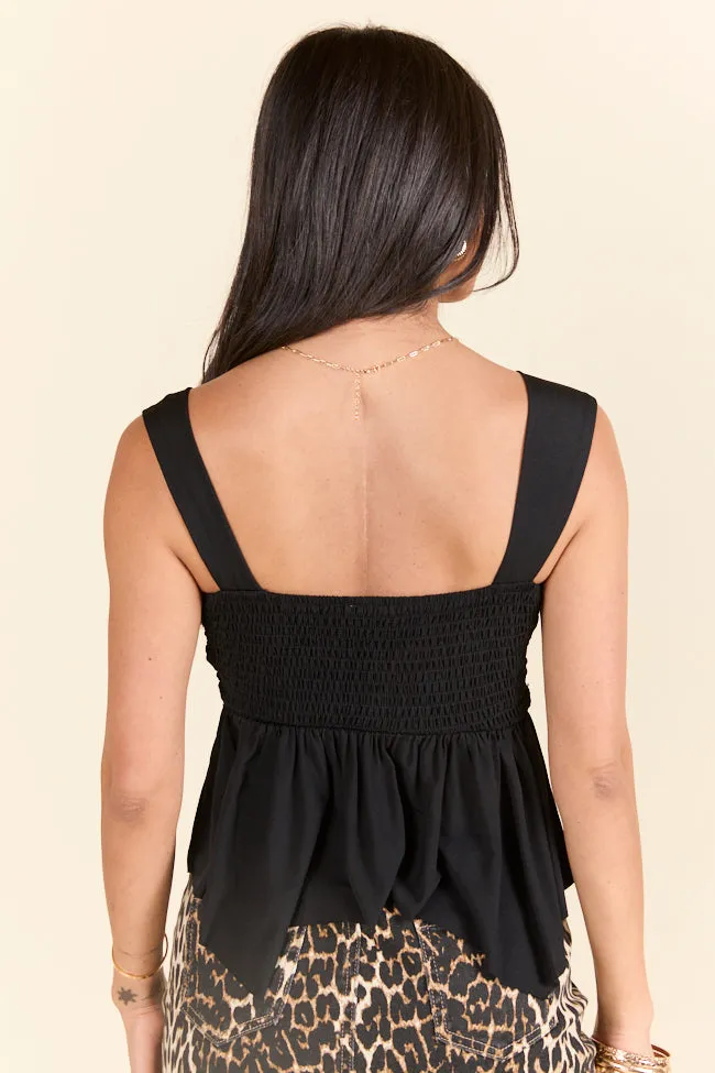 When You Know Black Asymmetrical Hem Tank Top sold by Pink Lily product image thumbnail 5