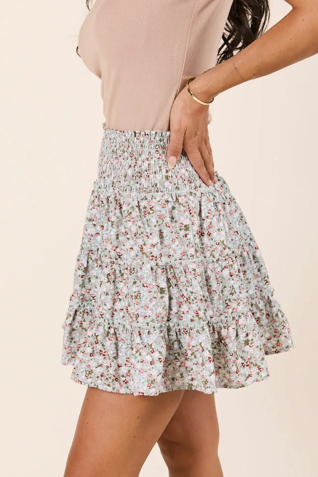 Through the Garden Sage White Floral Skort SALE sold by Pink Lily product image thumbnail 4
