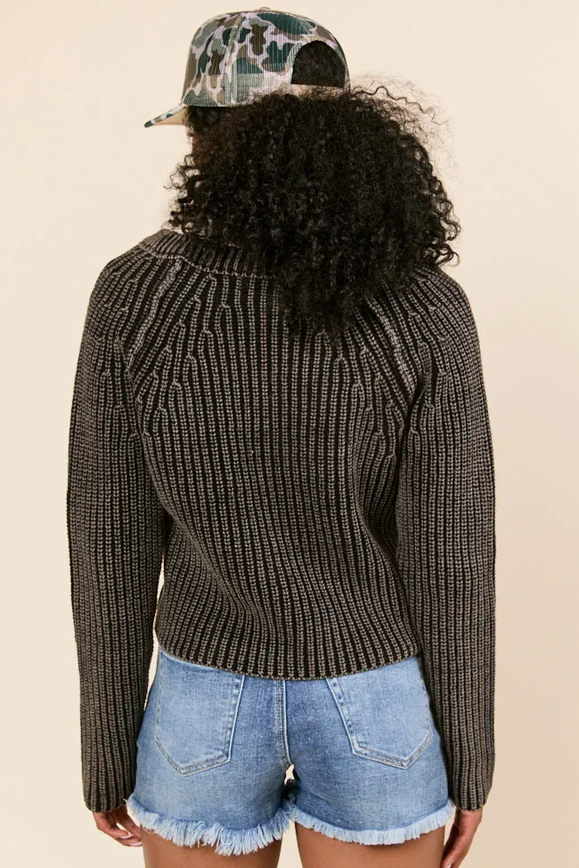 Livvy Long Sleeve Washed Black Cardigan sold by Pink Lily product image thumbnail 4