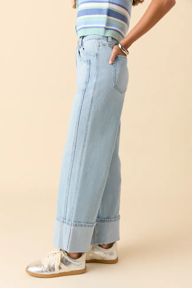 Cameron High Rise Cuffed Wide Leg Jeans FINAL SALE sold by Pink Lily product image thumbnail 3
