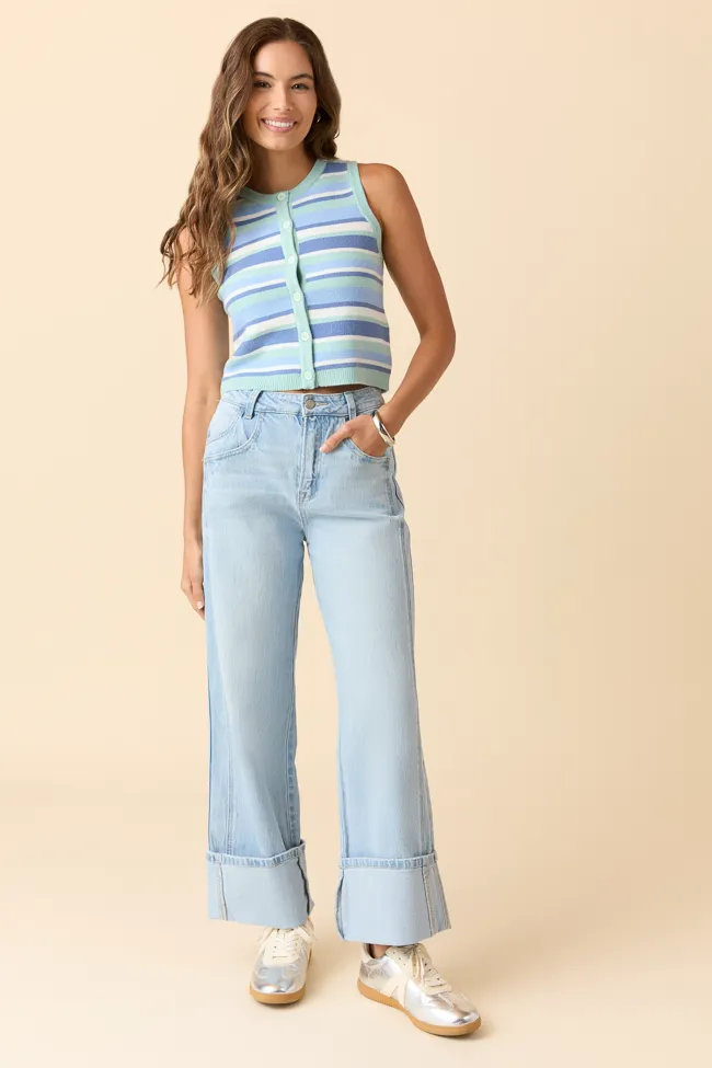 Cameron High Rise Cuffed Wide Leg Jeans FINAL SALE sold by Pink Lily product image thumbnail 2