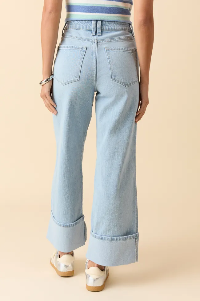 Cameron High Rise Cuffed Wide Leg Jeans FINAL SALE sold by Pink Lily product image thumbnail 4