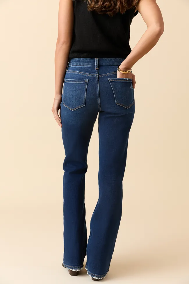 Delaney Dark Wash Relaxed Flare Jeans FINAL SALE sold by Pink Lily product image thumbnail 5