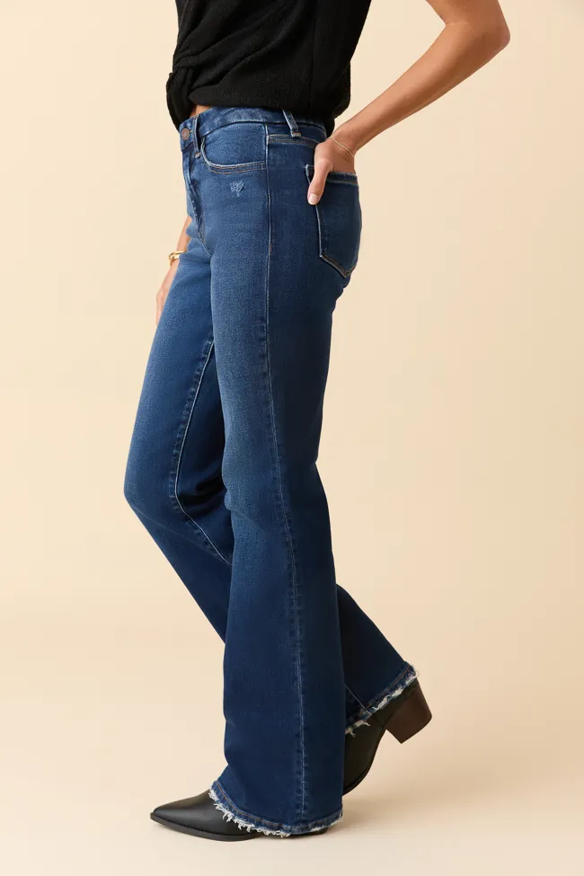 Delaney Dark Wash Relaxed Flare Jeans FINAL SALE sold by Pink Lily product image thumbnail 4