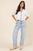 River Medium Light Denim Barrel Leg Jeans sold by Pink Lily