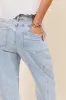River Medium Light Denim Barrel Leg Jeans sold by Pink Lily