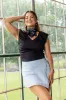 Miley Sleeveless Black Ruched Knit Tank Top sold by Pink Lily