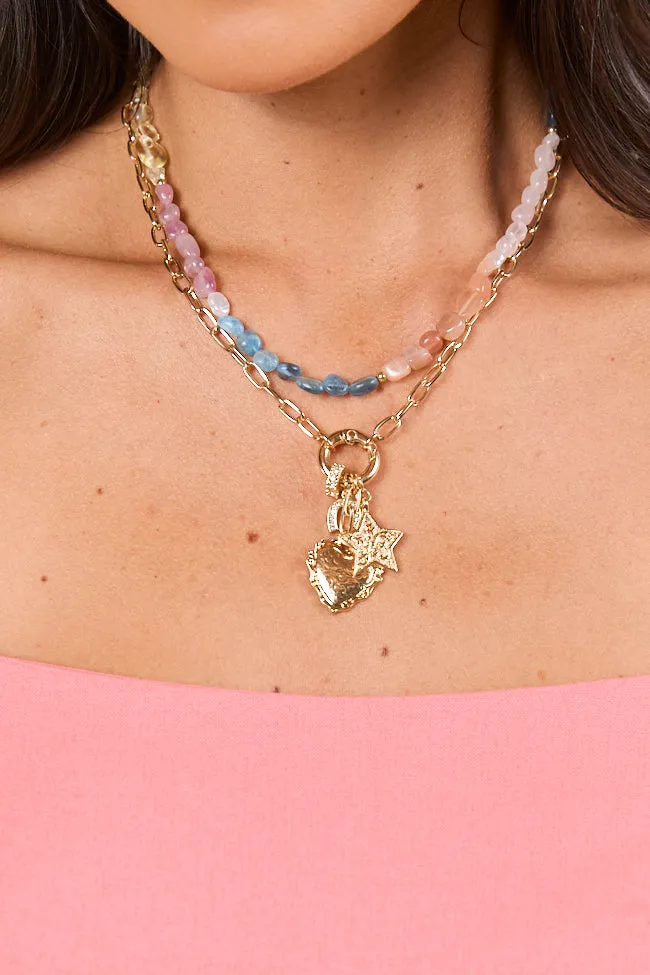 Aster Gold Star Charm Necklace FINAL SALE sold by Pink Lily