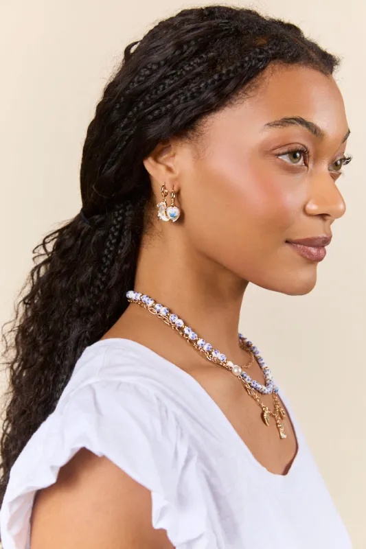 Hanna Blue Charm Trio Earring Set FINAL SALE sold by Pink Lily