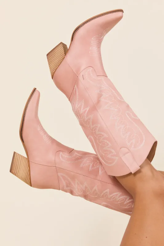 Indy Pink Cowboy Boots SALE sold by Pink Lily