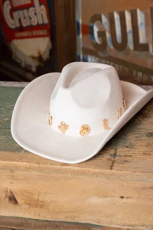 Kat Ivory Western Icon Cowboy Hat sold by Pink Lily