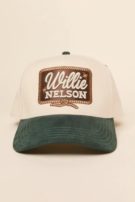 Willie Nelson Cedar Trucker Hat sold by Pink Lily
