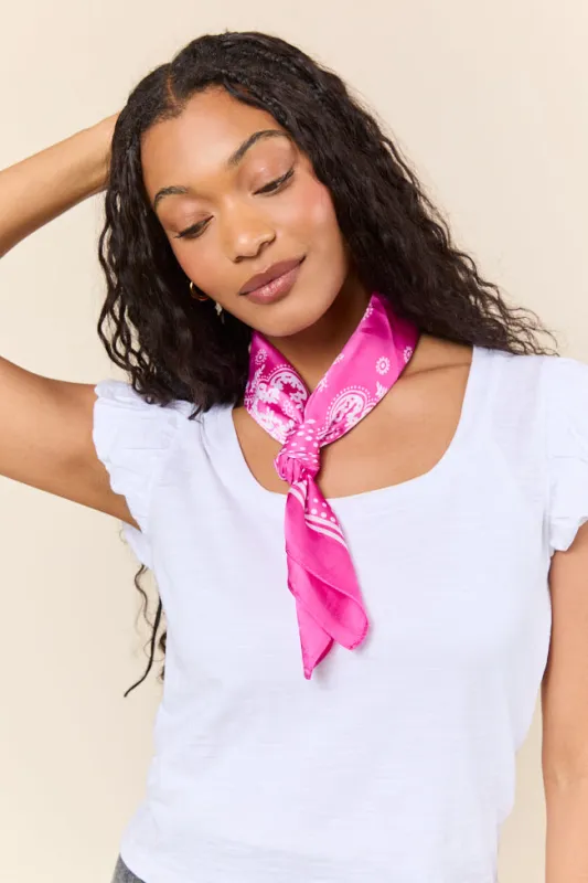 Rhea Pink Bandana sold by Pink Lily