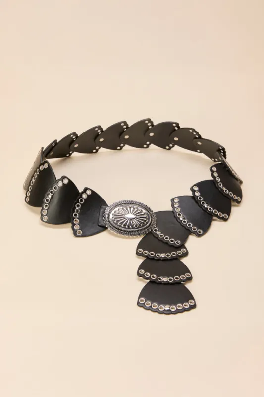 Francesca Black Concho Hip Belt FINAL SALE sold by Pink Lily