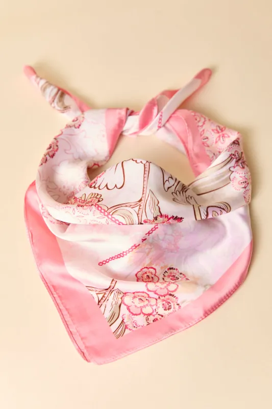 Julian Pink Floral Scarf sold by Pink Lily
