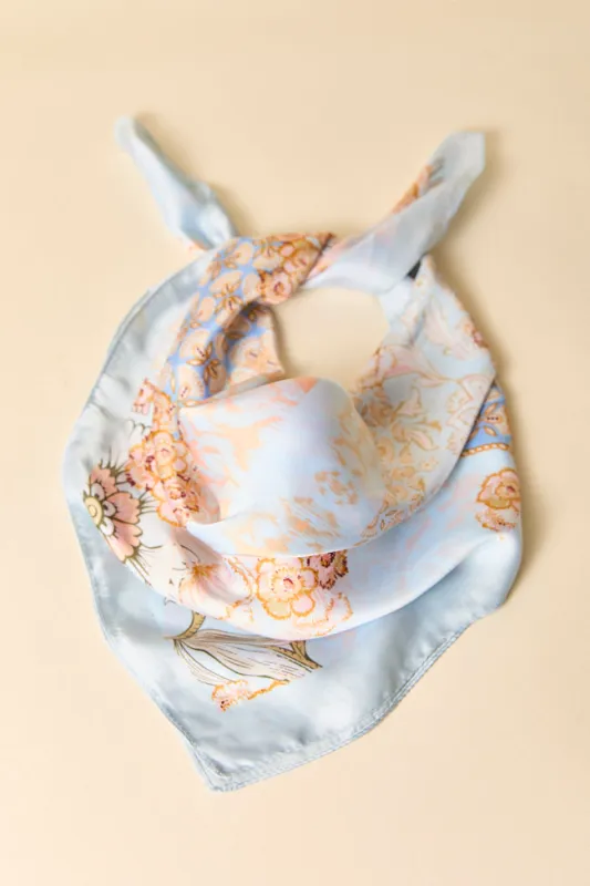 Anastasia Blue Floral Scarf sold by Pink Lily