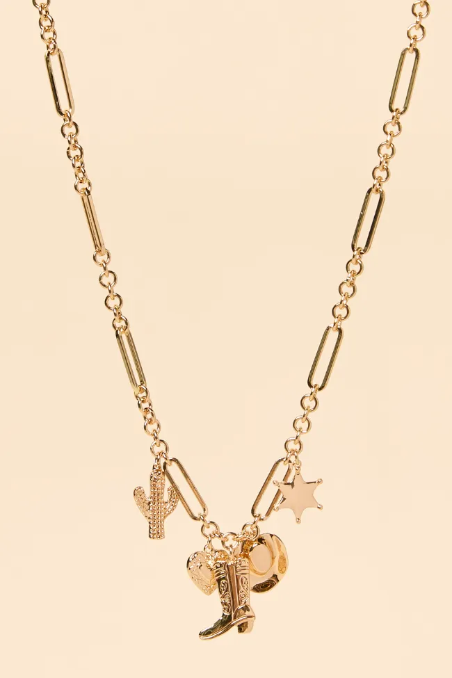 Nina Gold Western Charm Necklace sold by Pink Lily product image thumbnail 3