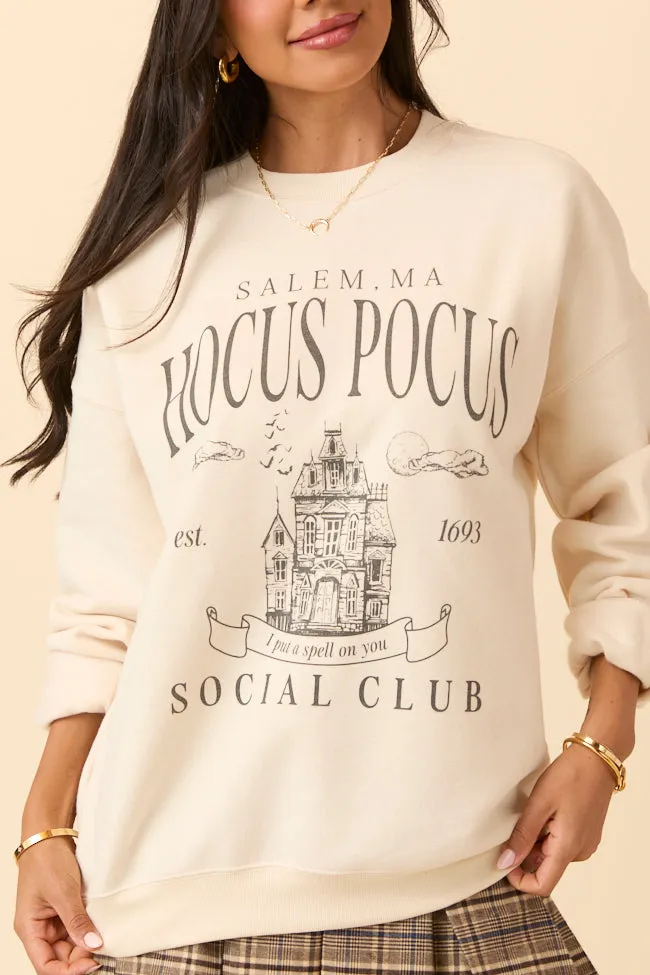 Hocus Pocus Charcoal Print Cream Graphic Sweatshirt sold by Pink Lily product image thumbnail 2