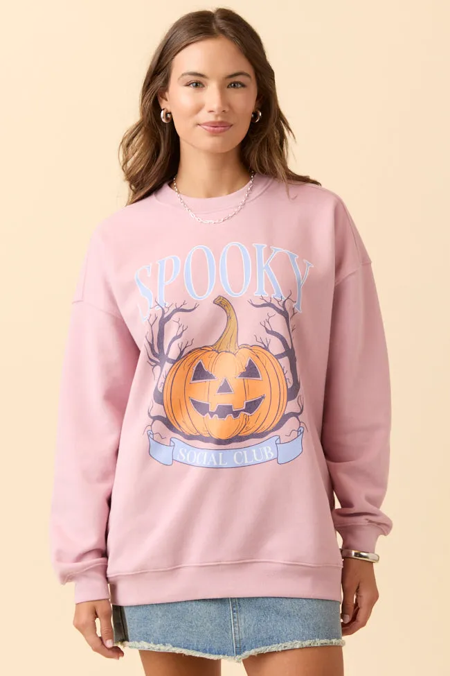 Spooky Social Club Mauve Graphic Sweatshirt SALE sold by Pink Lily product image thumbnail 4