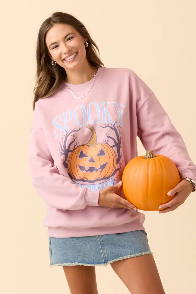 Spooky Social Club Mauve Graphic Sweatshirt SALE sold by Pink Lily