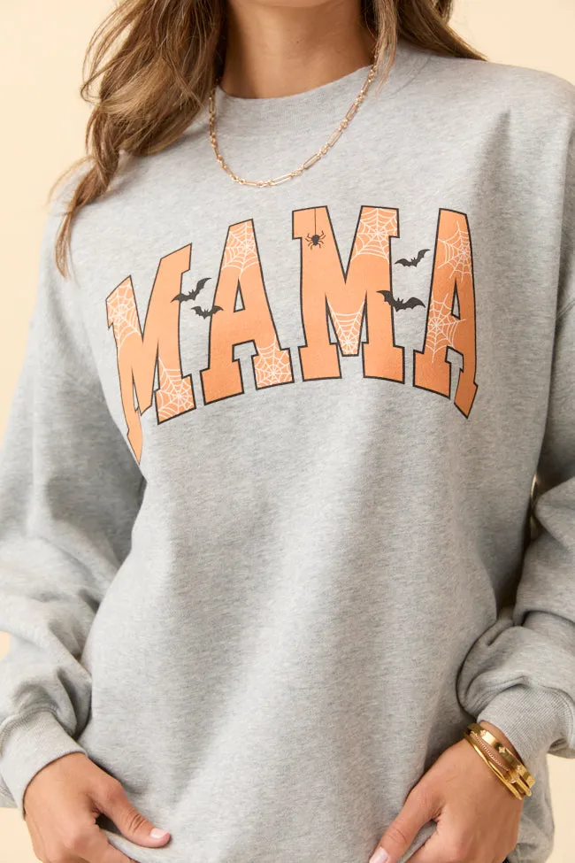 Mama Block Halloween Printed Light Grey Graphic Sweatshirt SALE sold by Pink Lily product image thumbnail 2