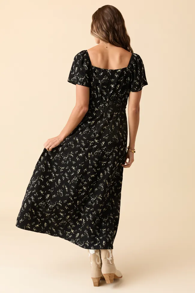 Bethany Black Floral Print Maxi Dress sold by Pink Lily product image thumbnail 5