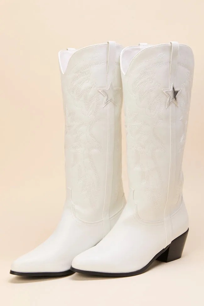 Vicki White Star Western Boots FINAL SALE sold by Pink Lily product image thumbnail 2