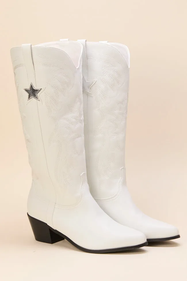 Vicki White Star Western Boots FINAL SALE sold by Pink Lily product image thumbnail 5