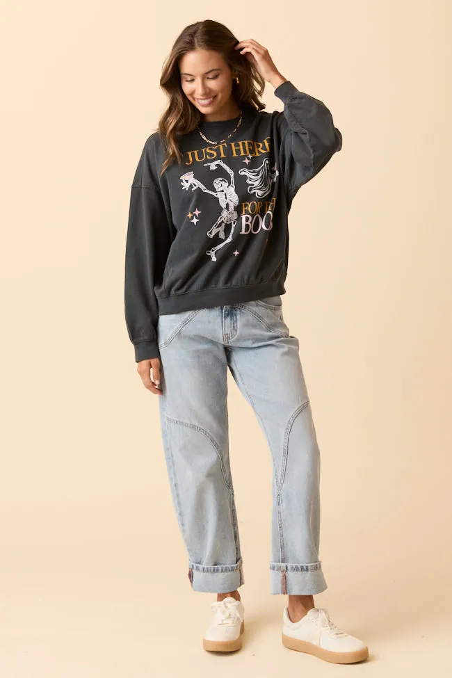 Just Here For The Boos Black Graphic Sweatshirt sold by Pink Lily product image thumbnail 3
