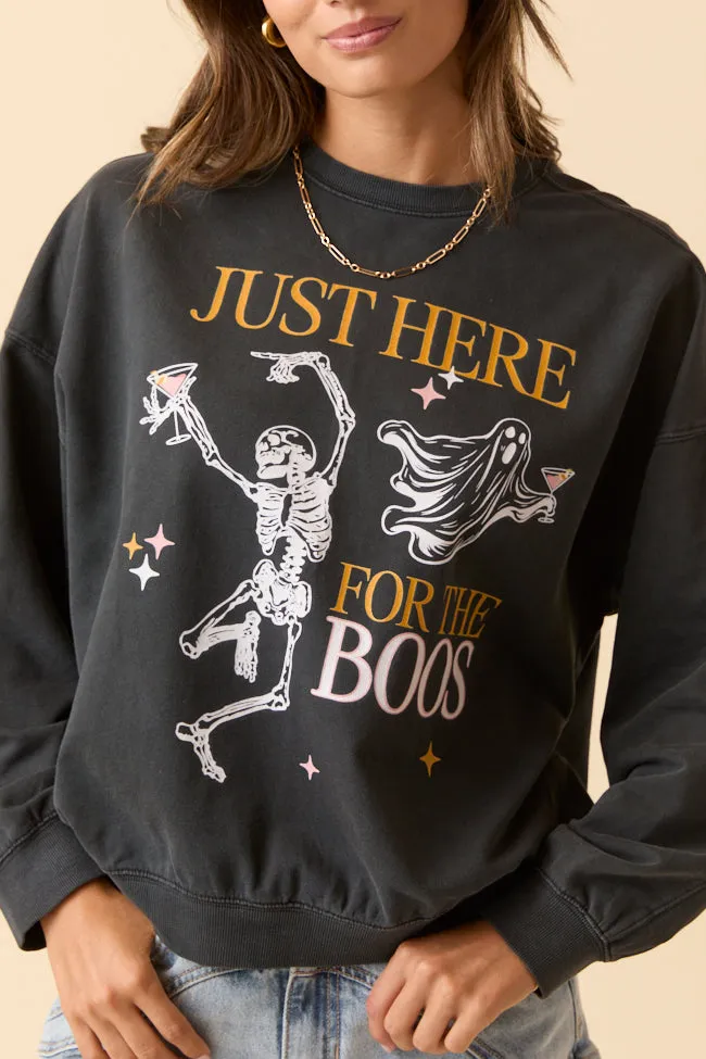 Just Here For The Boos Black Graphic Sweatshirt sold by Pink Lily product image thumbnail 2