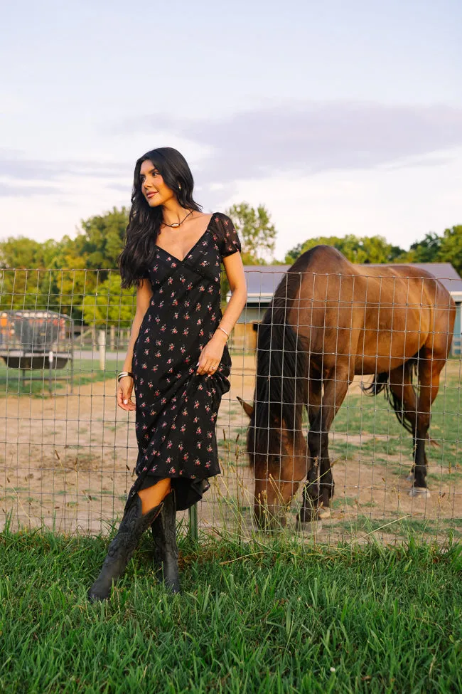 Adelyn Black Floral Maxi Dress SALE sold by Pink Lily product image thumbnail 2