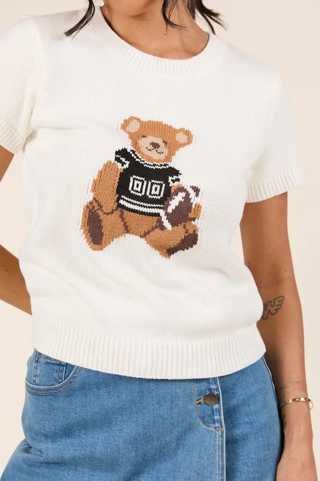 Made For Cheerin' Jersey Bear Short Sleeve Sweater FINAL SALE sold by Pink Lily product image thumbnail 4