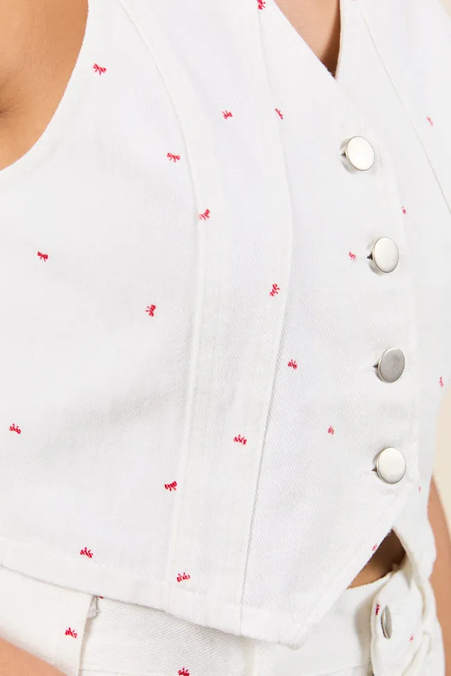 Eileen Bow Printed Denim Vest sold by Pink Lily product image thumbnail 4