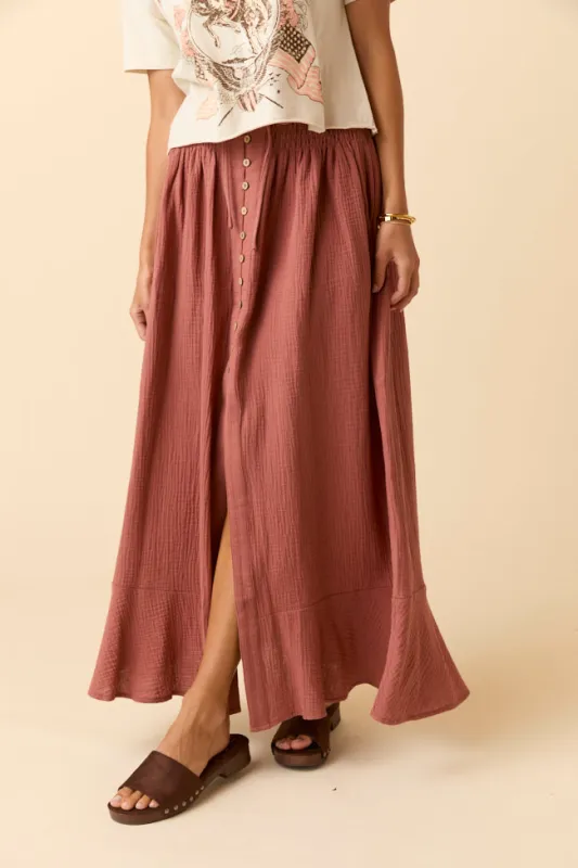 Ember Toffee Maxi Skirt sold by Pink Lily